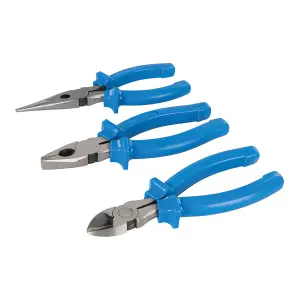 Silverline Pliers Set 3pce 427610 Hand Tools 160mm