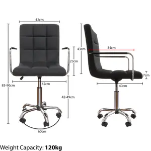 Vida Designs Calbo Office Chair, Black