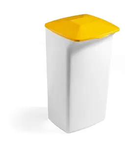 Durable DURABIN Square 40L Square Lid - Strong Recycling Waste Bin Lid - Yellow