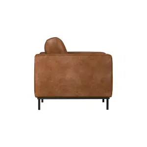 Lisbon Tan Faux Leather Armchair