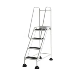 TUFF Easy Glide Steps - 4 Tread - Light Grey - Anti-Slip