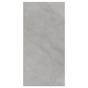 Manhattan Grey Matt Stone effect Ceramic Indoor Wall & floor Tile, Pack of 6, (L)600mm (W)300mm