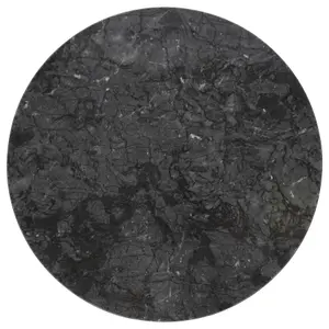 Argon Tableware Round Marble Placemats - 30cm - Black - Pack of 6