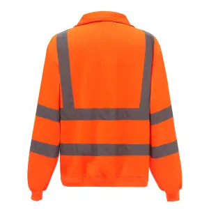 Yoko Mens Hi-Vis Quarter Zip Sweatshirt