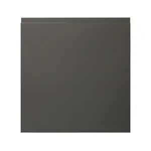 GoodHome Garcinia Integrated handle Gloss anthracite Appliance Cabinet door (W)600mm (H)626mm (T)19mm