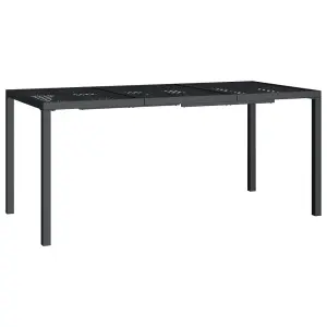 Berkfield Garden Table Anthracite 165x80x72 cm Steel