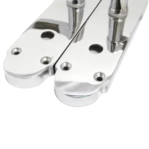 Epsom Door Handle Bathroom Lock Scroll Lever - Polished Chrome Pack Hinges