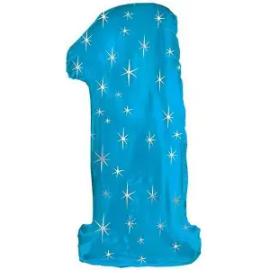 Creative Party 1 Foil Balloon Blue (One Size)