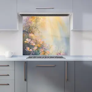 Ava Sterling: 00007 Premium Glass Kitchen Splashback W900mm x H750mm