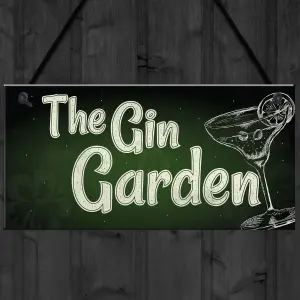 Red Ocean The Gin Garden Gin Tonic Sign Garden Shed Home Bar Pub Kitchen Plaque Friendship Gift