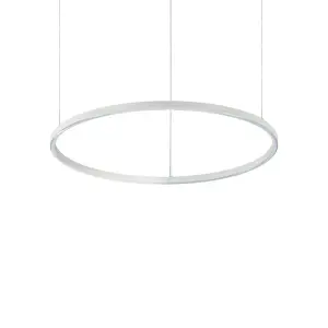 Luminosa Oracle Integrated LED Circle Ceiling Pendant Lamp 1 Light White 3000K