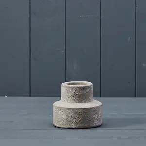 The Satchville Gift Company Grey Cement Candle Holder