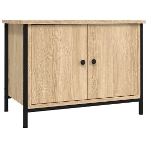 Berkfield TV Cabinet with Doors Sonoma Oak 60x35x45 cm Engineered Wood