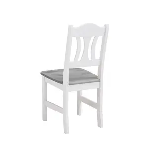 Kristel Solid Wood Dining Chair (Set of 2) White/Grey