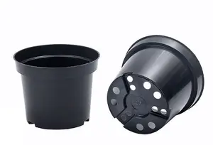 Black Plastic Plant Pot Flower Pots 2 Litres x 20 Pots