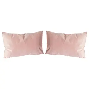 Rectangular Lumbar Cushion (Set of 2) Pink