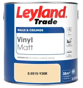 Leyland Trade Vinyl Matt Walls & Ceilings Emulsion Paint (S 0515-Y30R) 2.5L