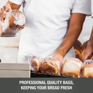 Clear Plastic Bread Bags - 150 Pack Resealable Bags for Homemade Bread, Loafs, Buns, and Baguettes Fresh Storage Solution