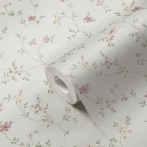 Galerie Maison Charme Pink Petit Floral Motif Wallpaper Roll