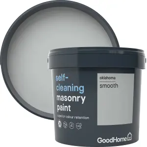 GoodHome Self-cleaning Oklahoma Smooth Matt Masonry paint, 5L Tub