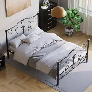 Vida Designs Chicago Black 4ft6 Double Metal Bed Frame