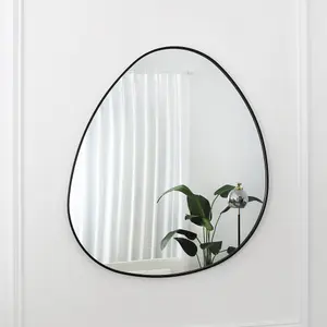 Anax - Black Frame Pebble Mirror - 110 x 90