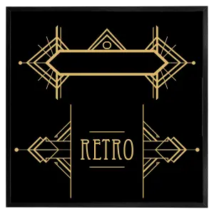 Art deco retro (Picutre Frame) / 20x20" / Grey