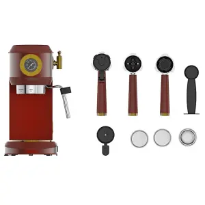 Empire Espresso Coffee Machine (Bordeaux Red)