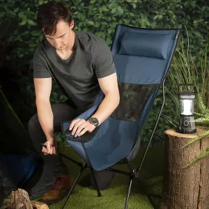 Pack Away Outdoor Portable Camping Chair (Blue)