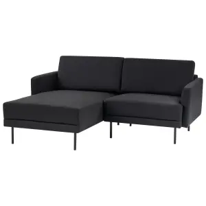 Right-Hand Corner Sofa BREDA Black 2 Seater Right Hand