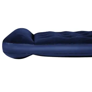 Inflatable Flocked Airbed with Built-in Foot Pump 188 x 99 x 28 cm