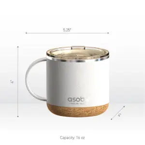 Asobu Infinite Double Wall Vacuum Insulated Mug White 470ml