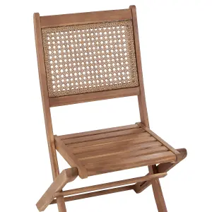 Set of 4 Garden Chairs PARAGGI Light Wood