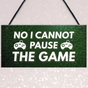 Gamer Sign Player Online Retro Gaming Sign Wall Bedroom Door Sign Gift For Son Dad