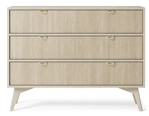 Elegant Forest Chest of Drawers H800mm W1060mm D380mm in Beige & Oak Scandi - A Touch of Warmth for Your Bedroom