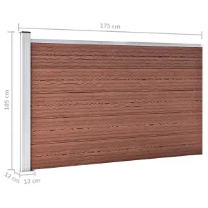 Berkfield Garden Fence WPC 175x105 cm Brown