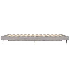 Berkfield Bed Frame Grey Sonoma 135x190 cm 4FT6 Double Engineered Wood