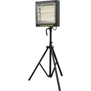 Ceramic Heater with Tripod Stand - 1200 to 2400W - Instant Heat - Remote Control