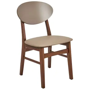 Set of 2 Dining Chairs AMERY Rubberwood Light Brown