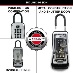 Master Lock Push Button 12 digit Wall-mounted External Combination Key safe