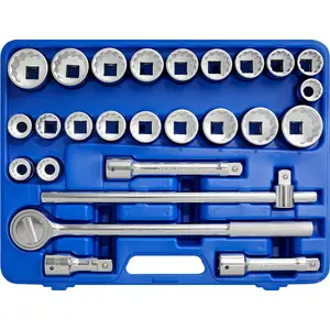 26 PACK Socket Set - 3/4" Square Drive - 12 Point Socket Kit - Chrome Vanadium