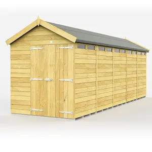 DIY Sheds 6x20 Apex Security Shed - Double Door