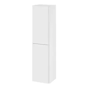 GoodHome Levanna Tall deep Matt White Double Bathroom Column cabinet (H)160cm (W)40cm