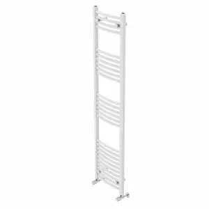 Rinse Modern Bathroom Heated Towel Rail Ladder Radiator 1600x400mm Curved for Bathroom Kitchen White