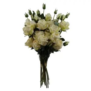 6 x 60cm Cream Rose Artificial Flowers