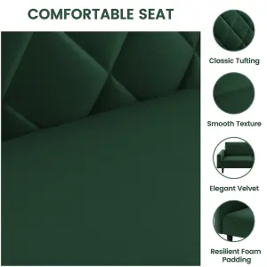 Yaheetech 2 Seater Convertible Sofa Bed - Green