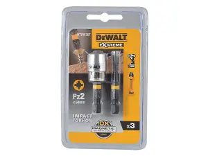 Dewalt DT70535T-QZ Impact Torsion Bits PZ2 x 50mm x2 & Magnetic Screwlock Sleeve