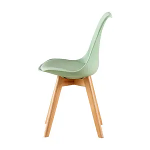 Nero Upholstered Dining Chair (Set of 2) Tea Green / Oak