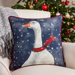 Evans Lichfield Christmas Goose Piped Polyester Filled Cushion