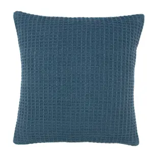 Bruges Filled Cushion With Geo Waffle Texture